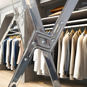 Tùy chỉnh x-loại thép không gỉ gấp khô giá ngoài trời có thể thu vào quần áo dòng trên sàn kim loại có thể gập lại giặt đứng - Product Image 6