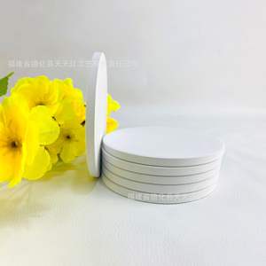 Posavasos Cuadrados Tian Tian Hong de Cerámica, 10.3 cm, Blancos, de Tierra de Diatomeas, Base de Corcho Antideslizante para Protección de Bebidas - Product Image 3