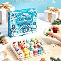 Calendrier de l'Avent de Noël MuNi, boîte surprise, une boîte contient 24 pièces. Jouets à presser en TPR, jouets anti-stress doux