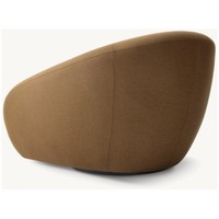 Fauteuil pivotant d'intérieur luxueux à siège bas avec accoudoirs cascade, chaise moderne pour salon, mobilier de canapé