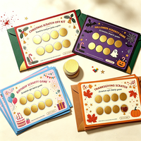 Individuelles Thanksgiving-Rubbelkarten-Set Großhandel Überraschungs-Partykarten Familien-Herbst-Dankesgivings-Spiel Geschenkset