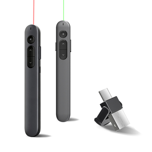Presentador Láser Verde Inalámbrico OEM al por Mayor de Fábrica N91 con Logotipo Personalizado, Receptor Dual <span class=keywords><strong>USB</strong></span> Tipo-C, Control Remoto de Presentación de 100M - Product Image 1