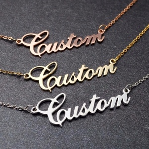 Custom ชื่อสร้อยคอส่วนบุคคล 18K Gold PVD สแตนเลสแฟชั่นเครื่องประดับงานแต่งงานของขวัญส่วนบุคคล - Product Image 3