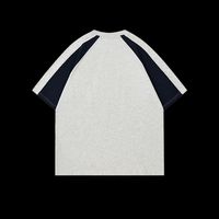 Fabricants de vêtements personnalisés couleur bloquant 260 grammes 100% coton été nouveautés col rond manches courtes t-shirt pour hommes