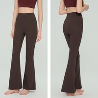 Pantalon de yoga YSH pour femme, taille haute, évasé, effet push-up, pour fitness, danse et sport
