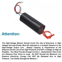 Générateur haute tension DC 3.7V-7.4V à 1000kV Boost onduleur arc générateur d'impulsions Module d'alimentation transformateur haute tension