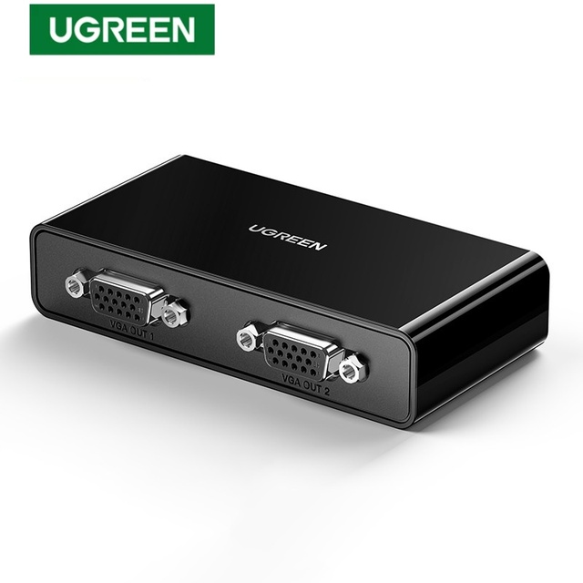 UGREEN VGA Splitter 1 in 2 Out Switch Splitter Support 1920*1440P 60Hz for PC TV Monitor