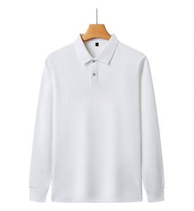 Camiseta Polo de Manga Larga Gruesa para Hombre, Tejido Elástico Resistente al Desgaste para Deportes y Uso Casual, Logotipo Personalizado - Product Image 2