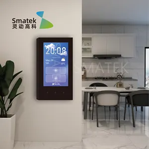 SMATEK 4 אינץ Tuya רב-פונקציה חכם בית בקרת מגע מסך בקיר מרכזי בקרת מתג פנל עם zigbee רכזת Gateway