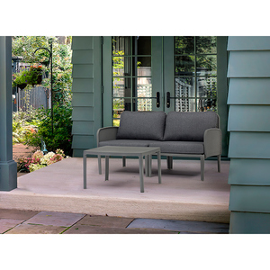Tavolino da <span class=keywords><strong>esterno</strong></span> quadrato in plastica da <span class=keywords><strong>esterno</strong></span> per mobili da giardino Uland - Product Image 4