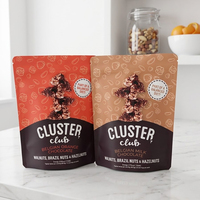 Sachet Doypack Personnalisé Refermable en Aluminium avec Zone UV, Anti-Humidité, Fermeture Zip, pour Snacks, Bonbons, Noix, Emballage Alimentaire, Pochette Plastique Autoportante