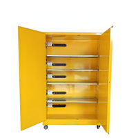 Armoire de stockage de batteries à double paroi ignifuge ODM, armoire de charge, armoire de sécurité pour batteries Li-ion à trois niveaux en métal