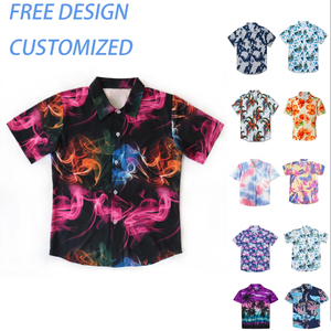 Nhà Máy OEM Giá Tốt Đẹp Tùy Chỉnh Retro Polo Hawaii Áo Sơ Mi Nút Xuống Thăng Hoa Hawaii Áo Sơ Mi - Product Image 1