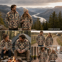 Veste en polaire sherpa à motif personnalisé pour hommes et femmes, fermeture éclair intégrale, vêtements d'extérieur chauds et décontractés pour l'hiver, fabrication OEM
