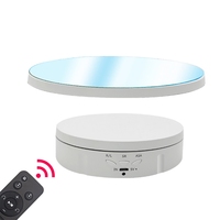 Table de stand d'affichage USB de 22cm à prix réduit Mini télécommande accessoire de photographie miroir en plastique support de plateau tournant