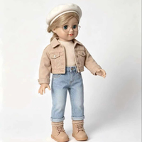 Poupée en vinyle personnalisable de 18 pouces, modèle de jouet de qualité supérieure, interactive, éducative, mignonne, poupée de mode pour les enfants de 5 à 7 ans