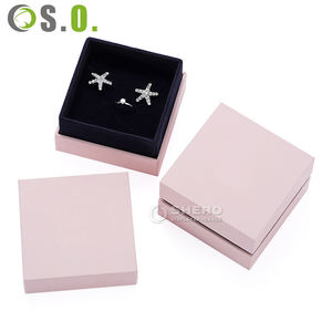 Petite boîte à bijoux Logo personnalisé Vente en gros Boîte rose Emballage de bijoux - Product Image 1