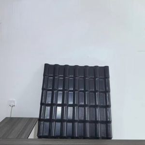 वाटरप्रूफ फायर प्रूफ गर्मी प्रतिरोधी विंडप्रूफ नालीदार पीसी छत मंदिर और होटल के लिए सिंथेटिक राल टाइल - Product Image 3