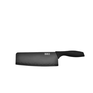Couteau en acier noir, lame de 18 cm avec manche en caoutchouc pour la cuisine, la découpe de fruits et d'aliments pour bébés - Product Image 4