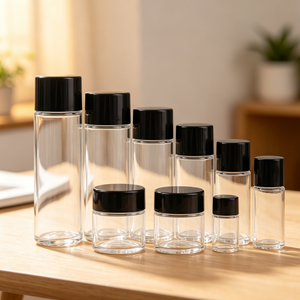 2026 Custom Gradient Color Screen Printed30ml Fragrance Glass <b>Bottle</b> with <b>Pump</b> Sprayer for Facial Cleanser and Home Decor - Product Image 4