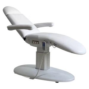 <b>Electric</b> Facial Massage <b>Table</b> Spa Salon Treatment Bed 3 Motor Adjustable PU Leather Upholstered Equipment - Product Image 1