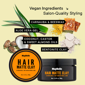 Argilla pomata per capelli da uomo di fabbrica tenuta forte con <span class=keywords><strong>Gel</strong></span> di pasta per capelli testurizzante opaco - Product Image 4