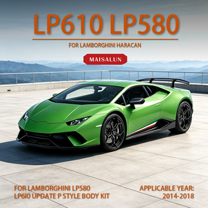 Pare-chocs de voiture, kit carrosserie de style P pour Lamborghini Huracan 610 FRP + fibre de carbone, modification extérieure de la voiture, accessoires de carrosserie - Product Image 2