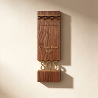 Plaque de porte en pierre de travertin naturel, éclairée par LED, durable et luxueuse, pour numéro de maison, personnalisable, pour hôtel, adresse de chambre, décoration