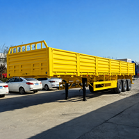 Semi-remorque de transport de bétail, animaux, moutons, poulets, à 3 essieux, 60 tonnes, avec clôture latérale, de haute qualité, prix compétitif