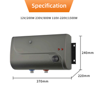 Chauffe-eau électrique 12V 220V pour camping-car avec capacité de 6L pour usage domestique et hôtelier, restauration automobile, en plastique