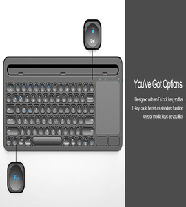 Silent Click Wireless <b>Keyboard</b> with Touchpad and Phone Holder Dual Mode <b>keyboard</b> for <b>Tablet</b>/Phone/Laptop Office - Product Image 5