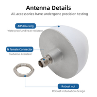 Antena Marina RNSS GNSS de Alta Precisión GPS RTK 3.5dBi Activa con Conector Roscado para Mapeo de Barcos, Compatible con OEM
