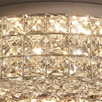 Lustre rond de luxe en cristal scintillant BGST, trois couleurs, intensité réglable, plafonnier moderne avec cristaux
