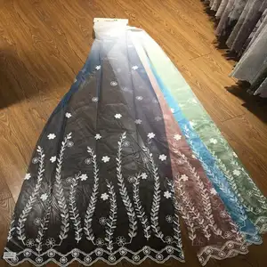 Chain Embroidery Mesh Fabric Roll Tulle for Window Fabric Customized Woven 100% Polyester