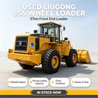 Chargeuse sur pneus Liugong d'occasion 856, 5 tonnes, moteur Cummins, pour travaux de terrassement, carrière et transport de sable