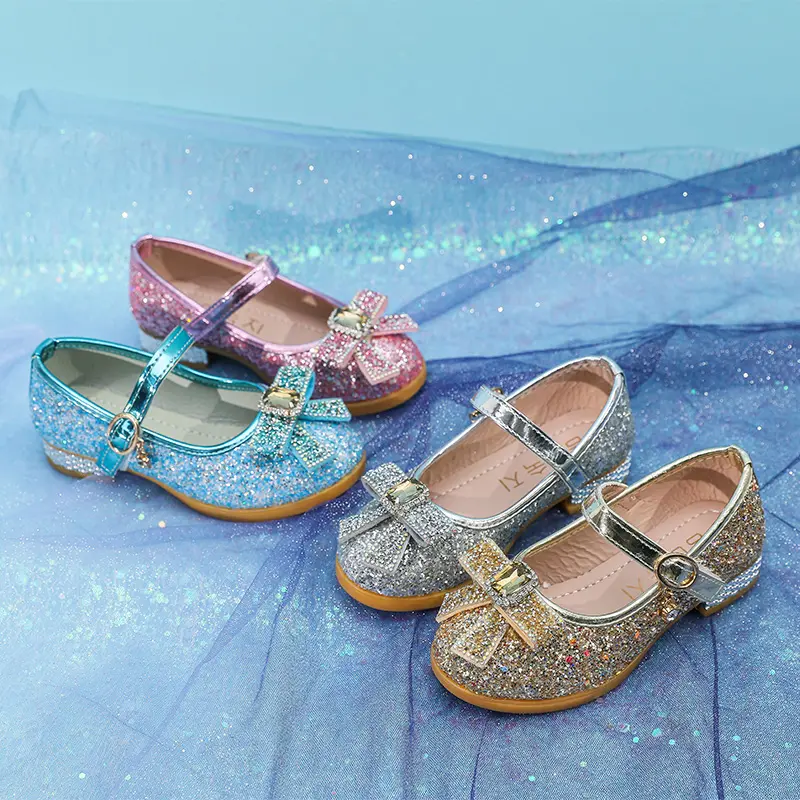 Crystal Meisjes Schoenen Elsa Aurora Glitter Sandalen Vlinder Cinderella Belle Sofia Rapunzel Schoenen Verjaardagscadeau Voor Kids