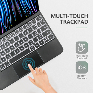 لوحة مفاتيح مزودة بإضاءة خلفية لاسلكية ولوحة تتبع مغناطيسية ولوحة مفاتيح بشعار مخصص لغة آيباد برو 11 2018 2020 2021 2022 Air4 لوحة مفاتيح سحرية الجيل الخامس - Product Image 2