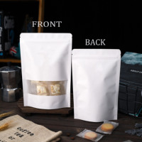 Sachet Doypack Personnalisé en Papier Kraft Brun Imprimé, Anti-graisse, Recyclable, Qualité Alimentaire, avec Fenêtre Blanche, pour Thé, Bonbons et Chocolats