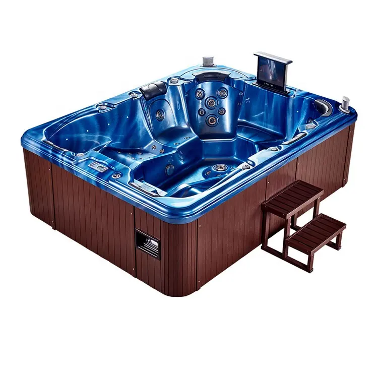 Baignoire tourbillon en acrylique pour 6 personnes, spa, système de balbit, livraison gratuite