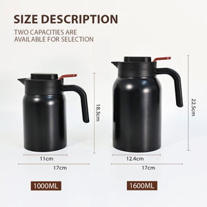 2025 nouveauté moderne Double paroi isolé bouteille d'eau Thermos 1L 1.6L acier inoxydable cafetière pour la maison hôtel <span class=keywords><strong>Restaurant</strong></span> - Product Image 2