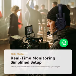 Auriculares Inalámbricos con Micrófono de Comunicación de Doble Oreja SYNCO Xtalk <span class=keywords><strong>Master</strong></span> 2D XM4, Intercomunicador para Cine, Estudio en Vivo y Escenario - Product Image 5