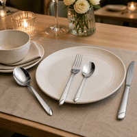 Ensemble de couverts en acier inoxydable 4 pièces 410, couteau, fourchette, cuillère, poli miroir, classique, cadeaux d'affaires, restaurant, banquet, maison, cuisine