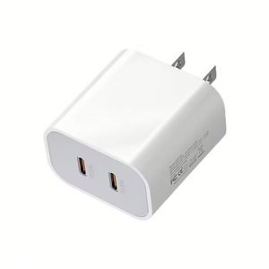 AU US UK EU <b>Plug</b> PD 40W Dual 20W USB <b>C</b> Port Fast <b>Type</b> <b>c</b> Wall Charger for Mobile Phone - Product Image 6