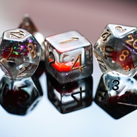 Pour Udixi Logo personnalisé donjons et Dragons RPG Poker motif résine plastique polyédrique Cube jeu de dés ensemble