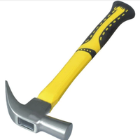 Outil à main de haute qualité Marteau à griffes portable en acier au carbone avec manche en fibre de verre