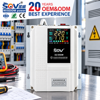 Stabilisateur de tension automatique monophasé 220V, régulateur SVC en cuivre, affichage LCD, protection contre les surcharges pour les appareils ménagers