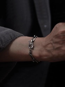 Cool Retro Punk Shing Bolt <span class=keywords><strong>Bracelet</strong></span> <span class=keywords><strong>925</strong></span> Sterling <span class=keywords><strong>Silver</strong></span> Charm Pulseras Fábrica al por mayor para el uso diario de los hombres y el regalo de fiesta - Product Image 5