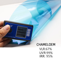 Film pour fenêtres caméléon en gros VLT 67% UVR 99% IRR 90% Haute réjection de chaleur Teinte solaire