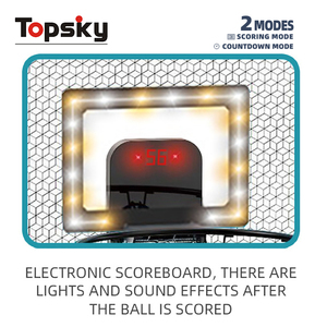 Funny Fitness Indoor Portable Wall Basketball Stand LED Light Electronic Scoreboard Mini Basketball <strong>Hoop</strong> Kids Sports Plastic - Product Image 3