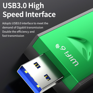 Kiểu dáng đẹp và nhỏ gọn veggieg wifi6 chơi game bên ngoài <span class=keywords><strong>Wifi</strong></span> <span class=keywords><strong>Adapter</strong></span> Card mạng USB hiệu suất cao không dây Dongle Card mạng - Product Image 2